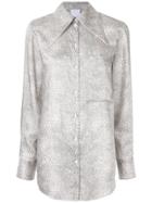 Acler Roscoe Snakeskin Print Shirt - Grey
