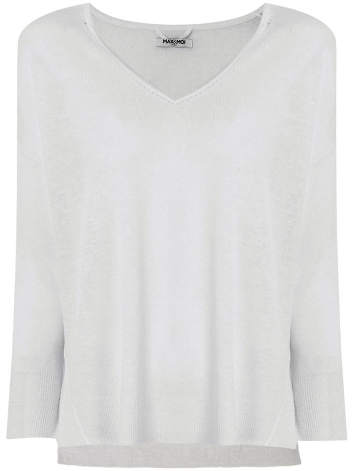 Max & Moi Fine Knit Slouchy Jumper - Grey
