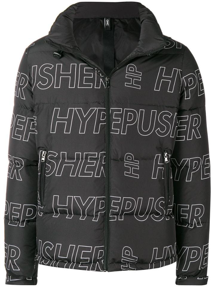 Omc Printed Puffer Jacket - Black