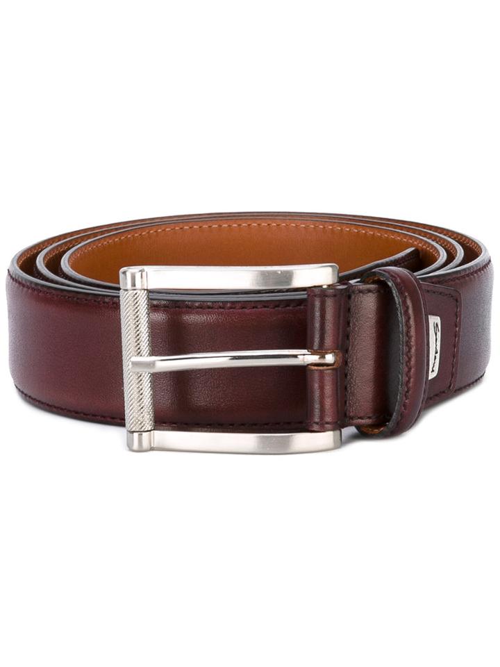 Santoni - Classic Belt - Men - Leather - 110, Brown, Leather