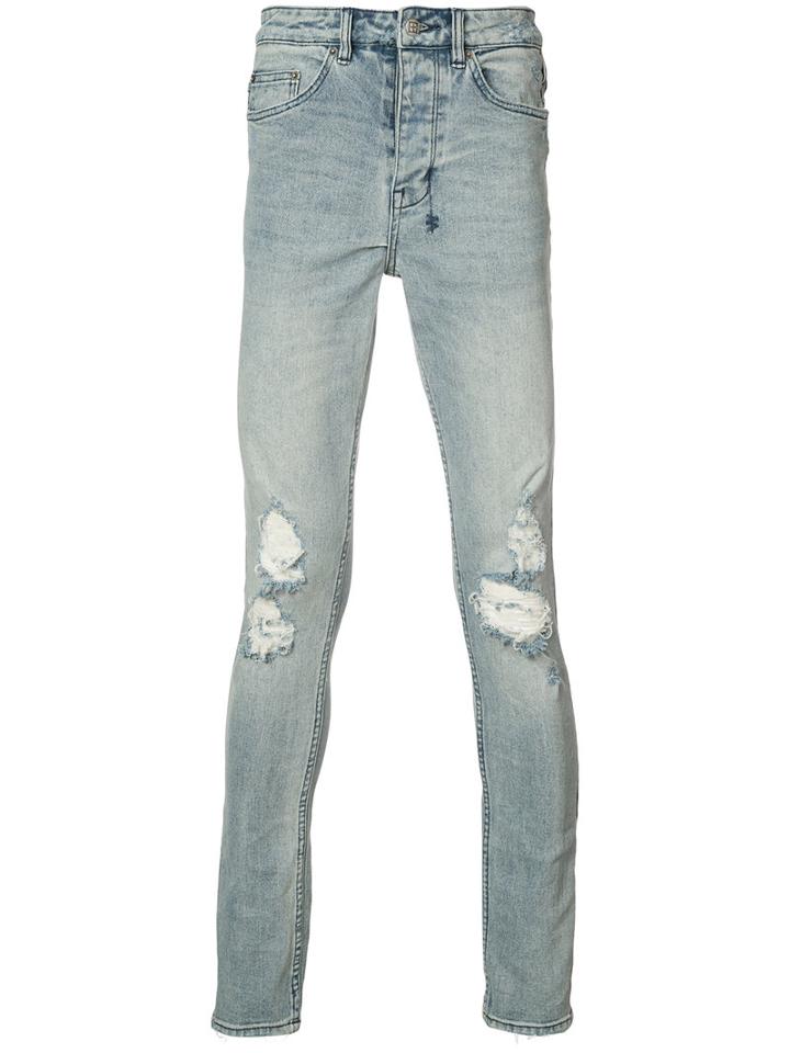 Ksubi - Distressed Skinny Jeans - Men - Cotton - 38, Blue, Cotton