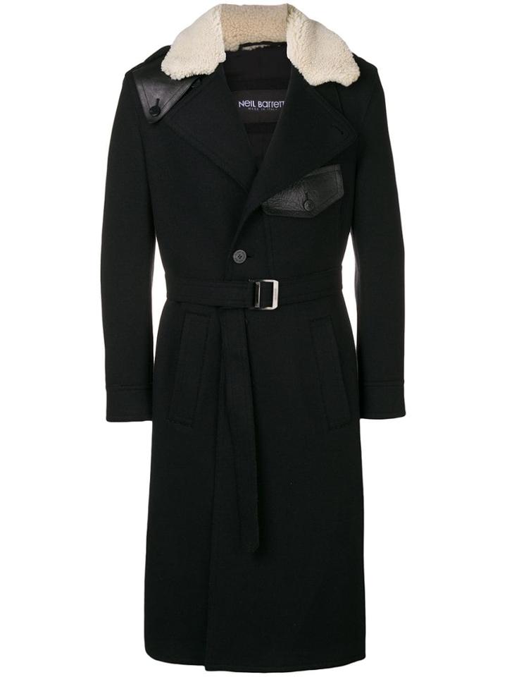 Neil Barrett Belted Trenchcoat - Black