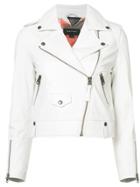 Mackage Cropped Biker Jacket - White