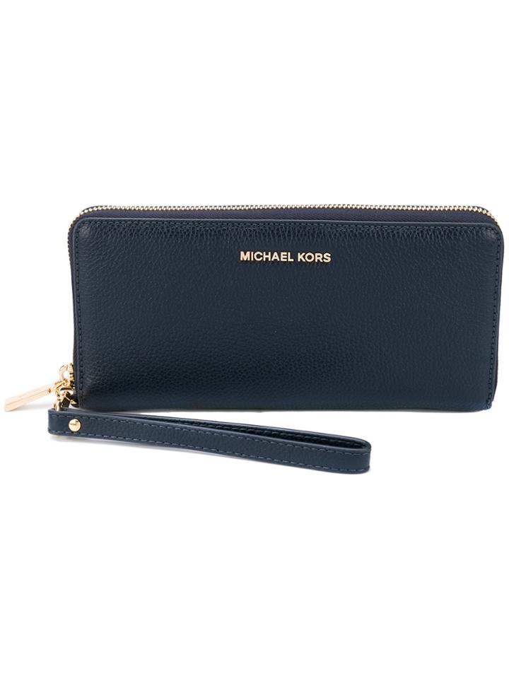 Michael Michael Kors Mercer Continental Wristlet Wallet - Blue