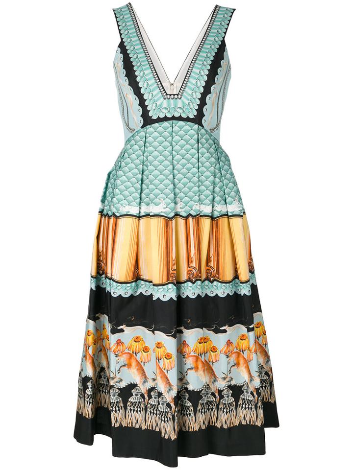 Temperley London - Foxglove Printed Dress - Women - Silk/cotton/viscose - 8, Blue, Silk/cotton/viscose