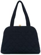 Chanel Vintage Structured Quilted Tote Bag - Blue
