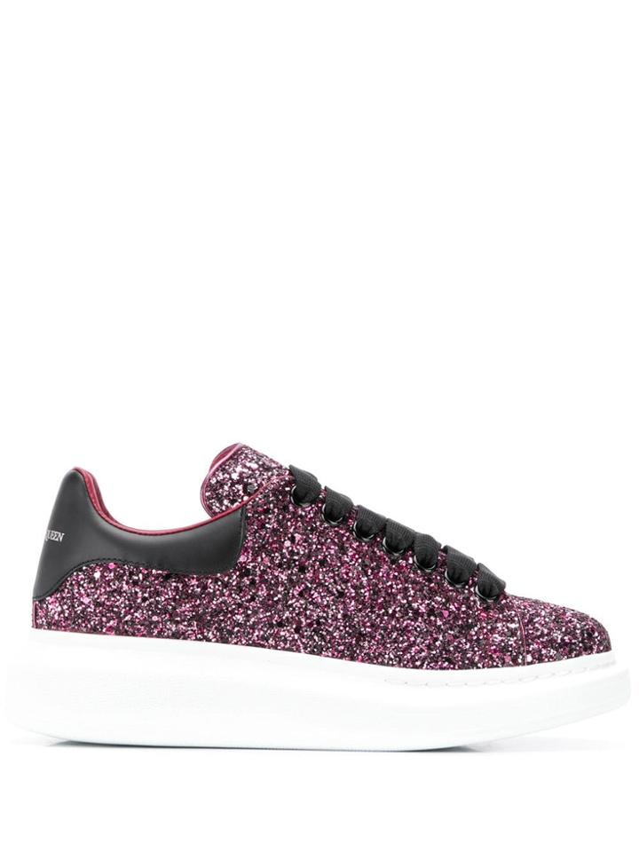 Alexander Mcqueen Sequinned Oversized Sneakers - Pink