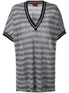 Missoni - Geometric Shift T-shirt - Women - Rayon - 44, Black, Rayon