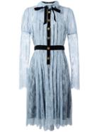 Philosophy Di Lorenzo Serafini Floral Lace Dress, Women's, Size: 40, Blue, Polyamide