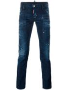 Dsquared2 'slim' Jeans, Men's, Size: 48, Blue, Cotton/spandex/elastane/polyester/calf Leather