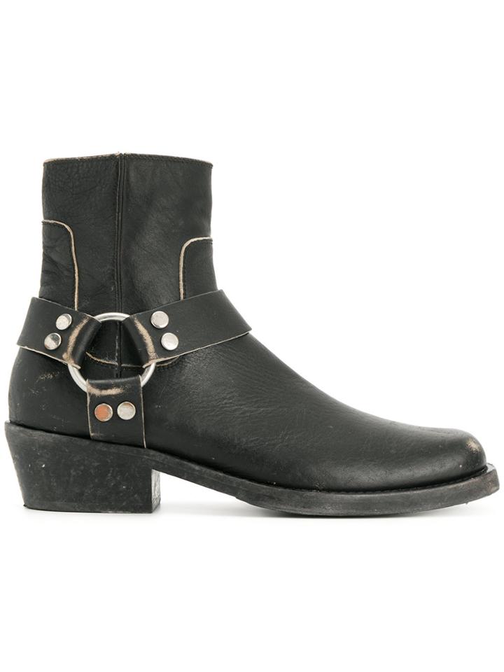 Balenciaga Rider Moto Harness Booties - Black