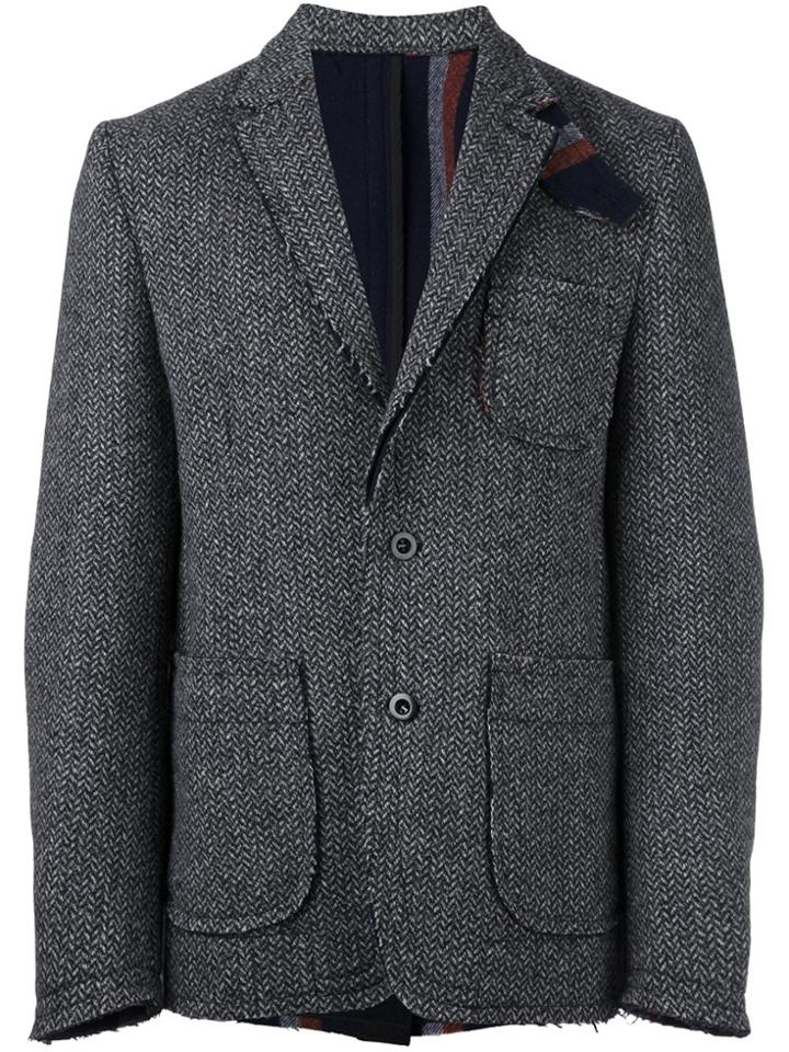 Sacai Raw Edge Blazer - Black