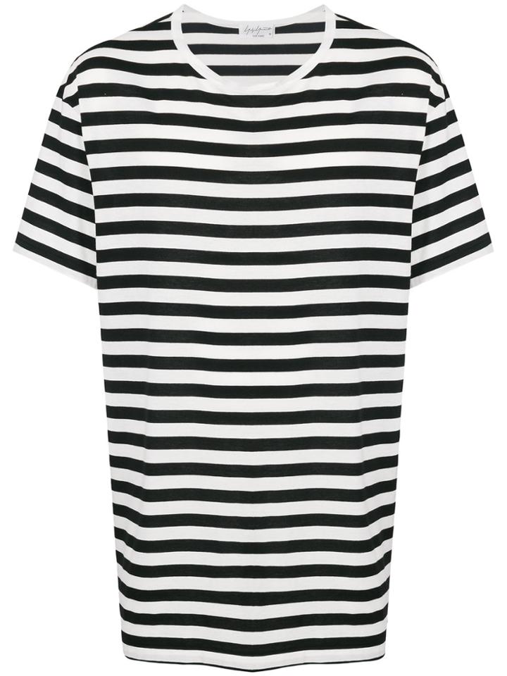 Yohji Yamamoto Oversized Striped T-shirt - White