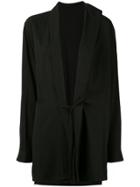 Y's Loose-fit Tie-fastening Jacket - Black