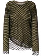 Marques'almeida Layered Fishnet Sweater - Green