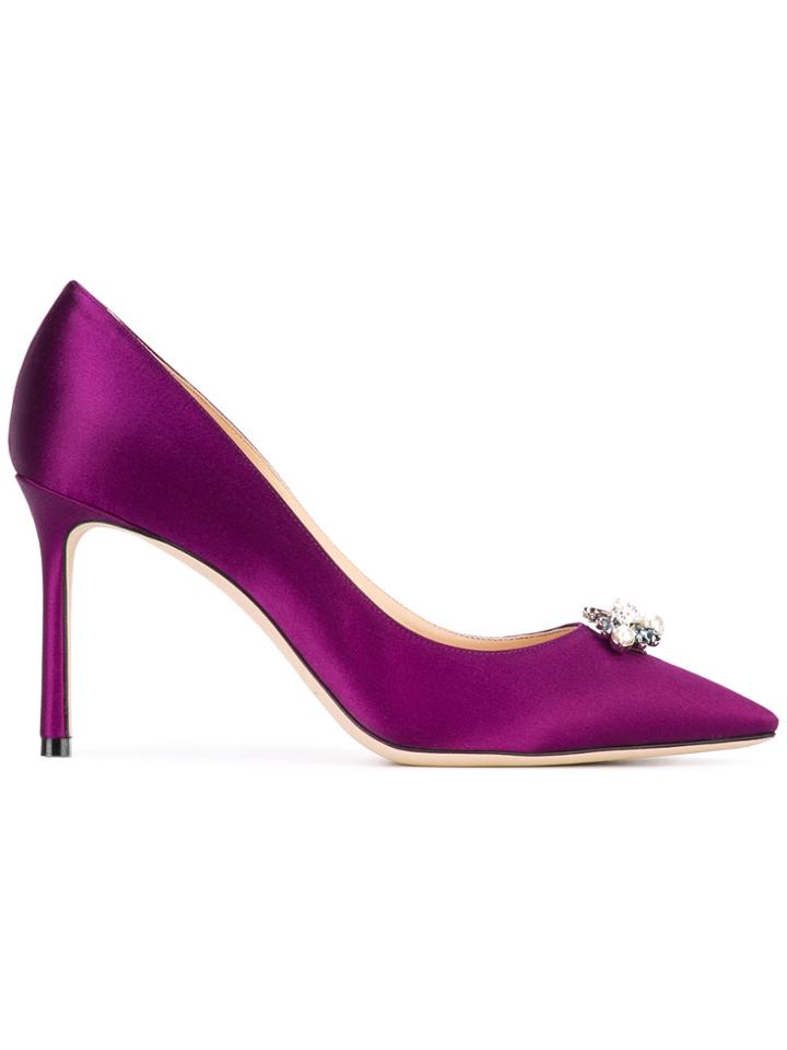 Jimmy Choo Embellished Alexa Pumps - Pink & Purple