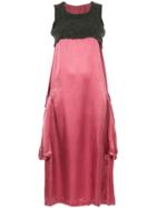 Comme Des Garçons Vintage Layered Draped Long Dress - Pink & Purple