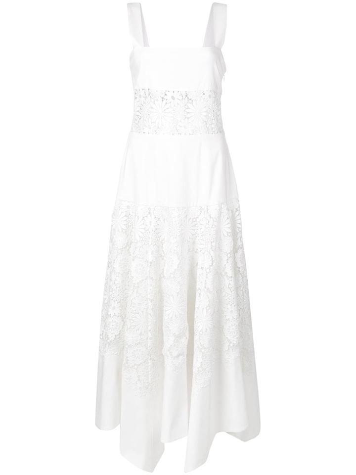 Rosie Assoulin Embroidered Floral Dress - White