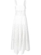 Rosie Assoulin Embroidered Floral Dress - White