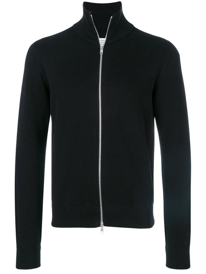 Maison Margiela Zipped Fitted Sweatshirt - Black