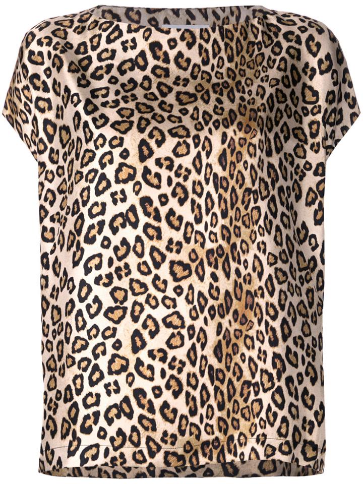 Alberto Biani Leopard Print T-shirt - Brown