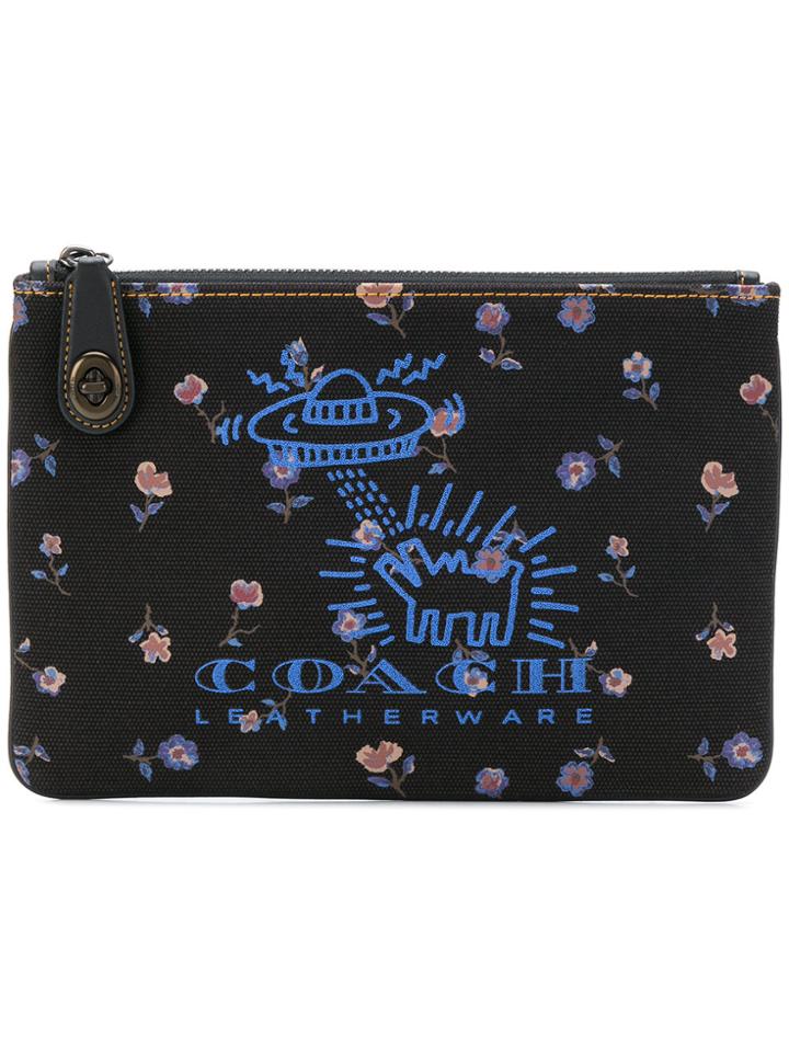 Coach X Keith Haring Turnlock Pouch 26 - Black