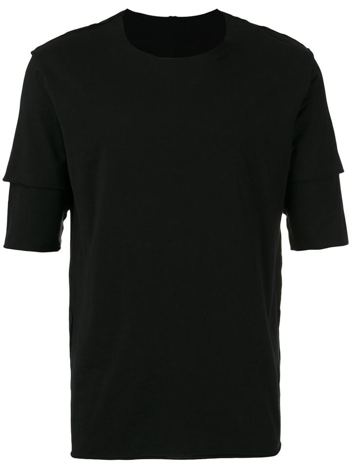 Attachment - Layered Sleeves T-shirt - Men - Cotton - Ii, Black, Cotton