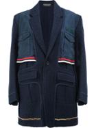 Undercover - Loose Knit Jacket - Women - Silk/cotton/acrylic/nylon - 2, Blue, Silk/cotton/acrylic/nylon