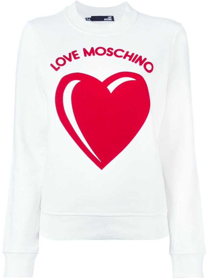 Love Moschino Heart Logo Print Sweatshirt
