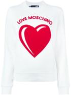 Love Moschino Heart Logo Print Sweatshirt