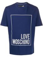 Love Moschino Framed-logo T-shirt - Blue
