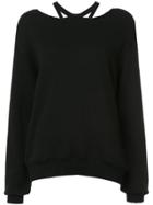 Unravel Project Cut Out Collar Sweatshirt - Black