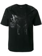 Les Hommes Printed Raglan T-shirt - Black