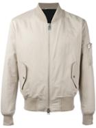 Ami Alexandre Mattiussi Bomber Jacket, Men's, Size: Large, Nude/neutrals, Cotton/linen/flax/polyamide/spandex/elastane