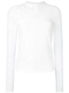 Guild Prime Lace Insert Blouse, Women's, Size: 36, White, Nylon/polyester