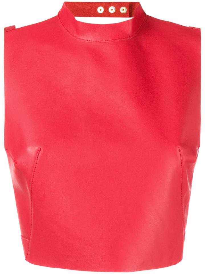 Manokhi Carrie Cropped Top - Red