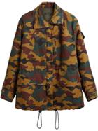 Burberry Boyfriend Fit Camouflage Print Jacket - Green