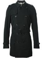 Burberry Kensington Trench Coat, Men's, Size: 50, Black, Cotton/viscose