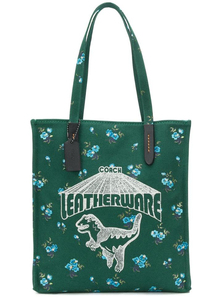 Coach Dinosaur Tote Bag - Green