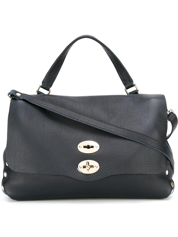 Zanellato Medium 'postina' Satchel, Women's, Blue, Leather