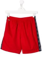 Lacoste Kids Logo Tape Shorts - Red