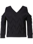 Aula Cold Shoulder Jumper - Black