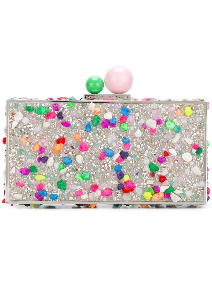 Sophia Webster Embellished Clutch, Women's, Pvc/stone/metal