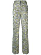 Essentiel Antwerp - Netro Jacquard Trousers - Women - Cotton/acrylic/polyester - 36, Grey, Cotton/acrylic/polyester