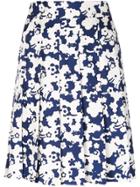 Marc Jacobs Floral Pleated Skirt - Blue