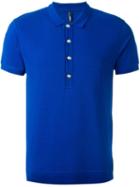 Versus Lion Head Button Polo Shirt, Men's, Size: S, Blue, Cotton