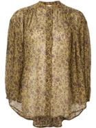Zimmermann Floral Button Up Blouse - Gold