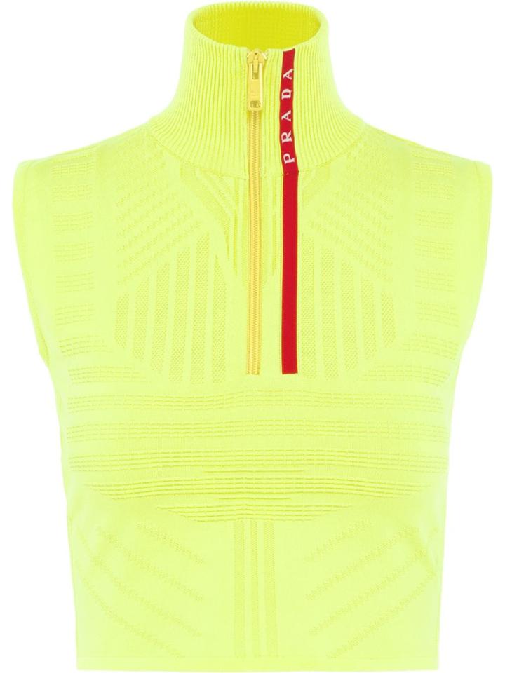 Prada Technical Sleeveless Jumper - Yellow