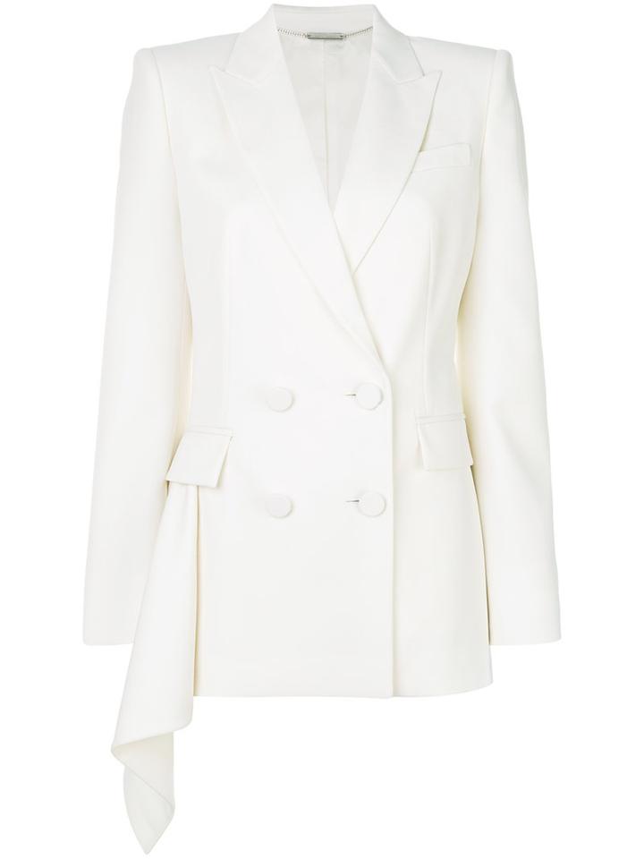 Alexander Mcqueen - Double Breasted Blazer - Women - Cupro/virgin Wool - 42, White, Cupro/virgin Wool