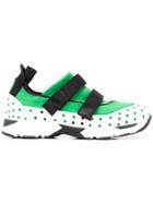 Marni Perforated Touch-strap Sneakers - Green